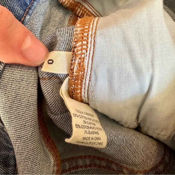 ULLA JOHNSON Otto Bowed Barrel Leg Jean Tie Front Button Fly High Rise 0 NEW - Picture 6 of 12